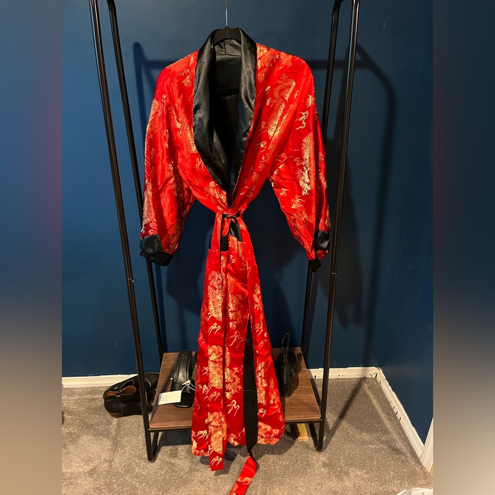 Elegant Red kimono Women's robe